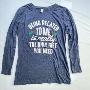 Air waves Blue Women's Holiday shirt-Medium